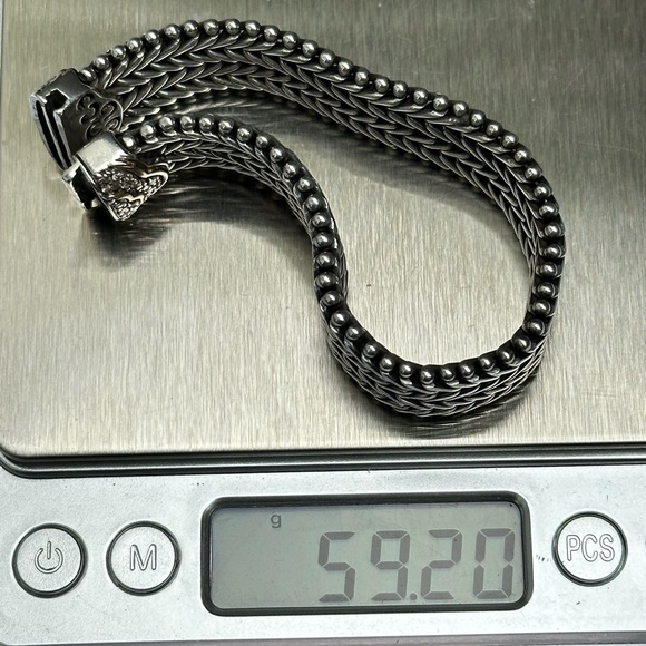 925/14K yellow gold diamond designer woven chain bracket💎✨ - Picture 16 of 17